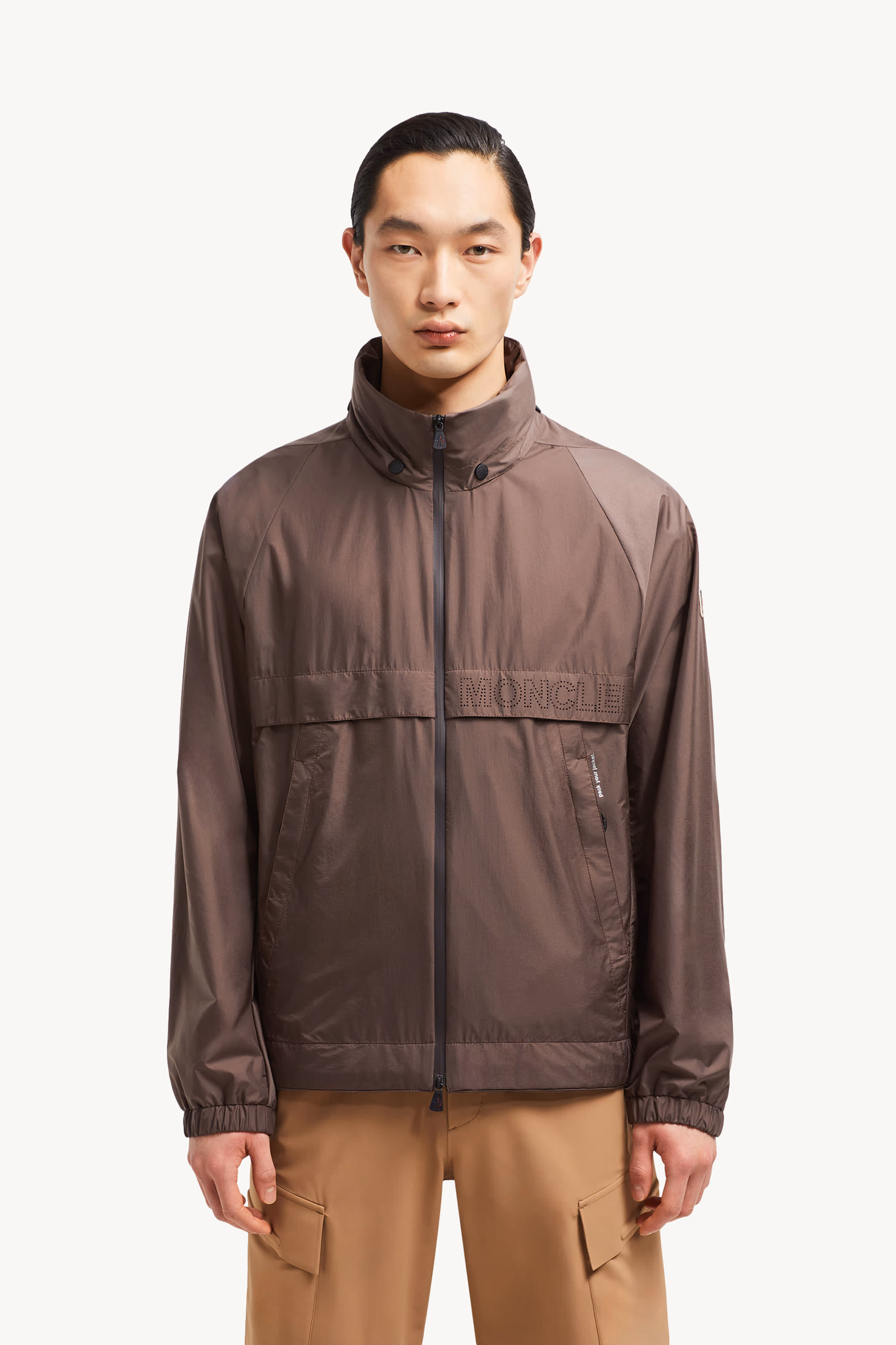 Cortavientos plegable con capucha Negara Hombre Marrón Moncler 3